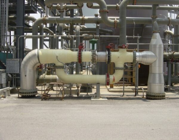 pipe leak repair product in application at a compressor station
