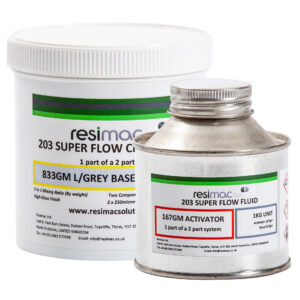 Resimac 203 Super Flow Ceramic Repair: Enhanced Flow Efficiency Epoxy Fluid with Ceramic Fillers