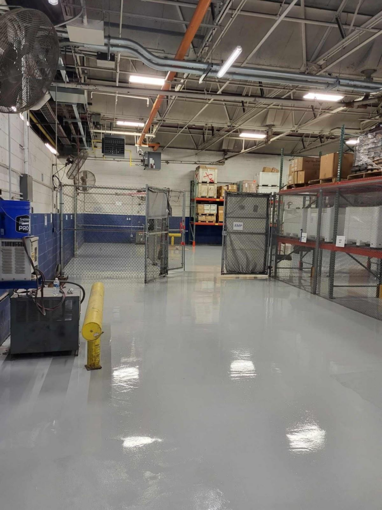 photo of a warehouse floor that has been encapsulated